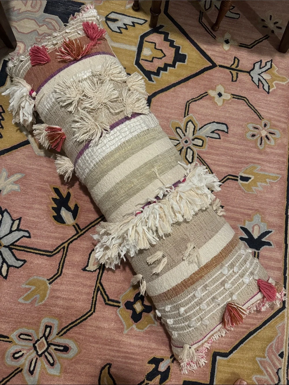 Anthropologie pillow roads color